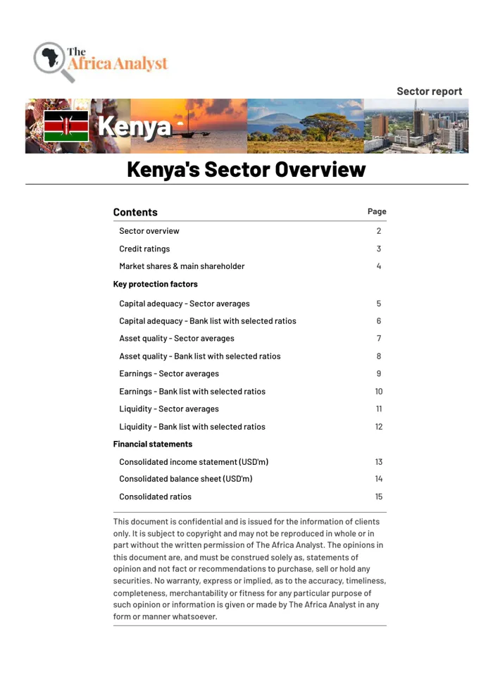 Cover of a sample Sector Report